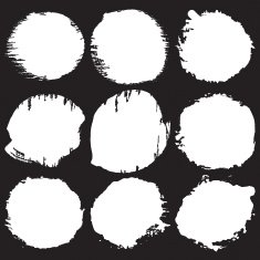 hand drawn grunge circle frames vector illustration N4