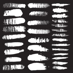 Vector set of grunge brush strokes N7