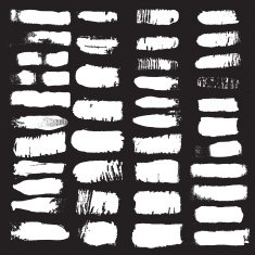 Vector set of grunge brush strokes N8