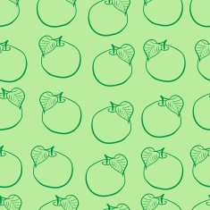 Seamless contours green apples N2
