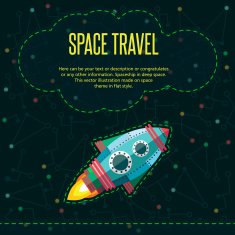 Space travel Vector illustration in style flat N2