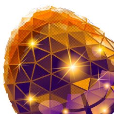 Contemporary background with plastic pixel 3d template
