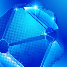 Contemporary bright background with dot textured 3d object