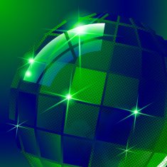 Contemporary bright background with dot textured 3d object N2