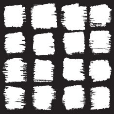 Vector set of grunge brush strokes N9