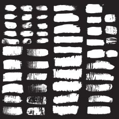 Vector set of grunge brush strokes N10