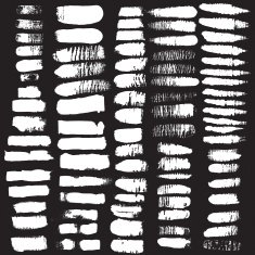Vector set of grunge brush strokes N11