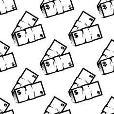 Stacks of dollars seamless pattern N2