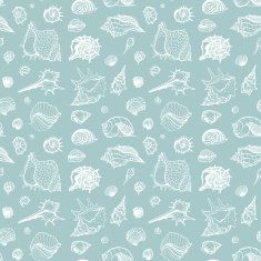 Seamless pattern of Sea shells N19
