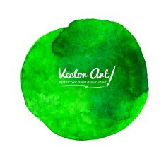 Watercolor green circle