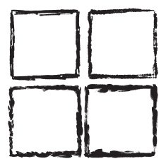 Grunge frame texture set - Abstract design template N12