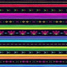 Seamless ethnic mexican fabric pattern with colorful stripes N2