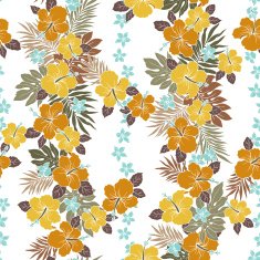 Hibiscus flower pattern N55