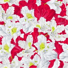 Seamless texture red and white rhododendron vector