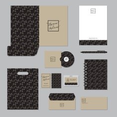 Stationary template design Corporate identity business set N2