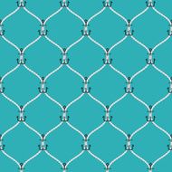 Nautical rope and big anchors seamless fishnet pattern N2