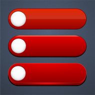 Red high-detailed modern web buttons