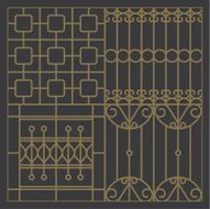 Pattern Curved Steel Set 1 N2