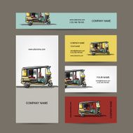 Indian taxi car business cards for your design N2