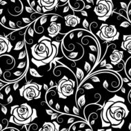 Vintage white roses seamless pattern N2