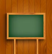 School green board on wooden wall template