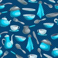 Seamless pattern with kitchen utensil