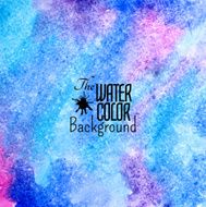 Abstract vector hand drawn blue watercolor background