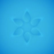 Relief texture 3d modelling clay flower