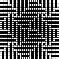 Diagonal geometric black and white square seamless pattern illustration N2