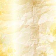 Textured like crumpled paper golden background