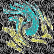 Abstract textured background with ethnic motifs
