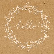 Hello greeting card