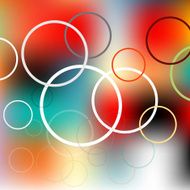 Colored circles on the blurred background eps