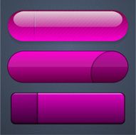 Magenta high-detailed modern web buttons