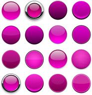 Magenta high-detailed modern web buttons N2