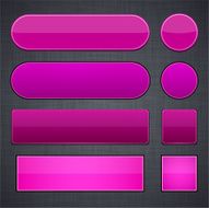 Magenta high-detailed modern web buttons N3