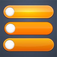 Orange high-detailed modern web buttons N2
