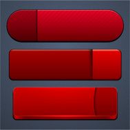 Red high-detailed modern web buttons N2