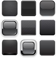 Black high-detailed modern web buttons