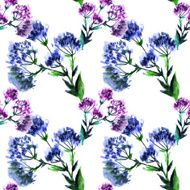 Vector seamless pattern watercolor Flowers N2