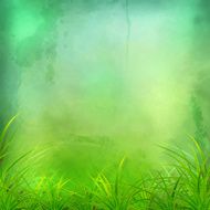 Vector Watercolor Green Grass Background