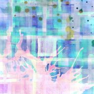 Pattern of colorful abstract watercolor geometric shapes