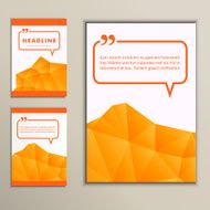 Set vector abstract triangle on white background