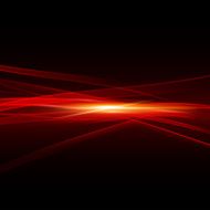 Abstract spark and flow light strips red tone on middle