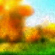 Abstract autumn background of triangles N5
