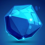 Plastic pixilated 3d shiny object bright synthetic element