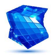 Plastic pixel colorful dimensional element sparkle synthetic N2