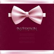 Invitation decorative card template with bow N4