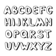 Doodle hand drawn alphabet N2