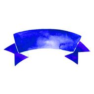 watercolor blue ribbon banner vector illustration N2